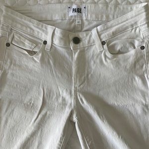 White Paige ankle skinny jeans
